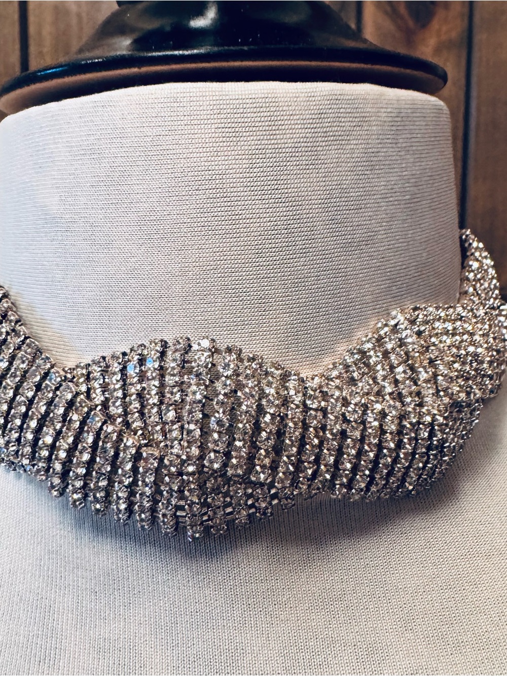 Crystal Rhinestone Statement Choker - Picture 6 of 6